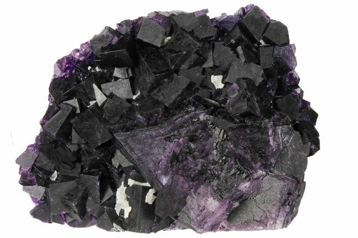 Dark Purple Cubic Fluorite Crystal Cluster - China #132777